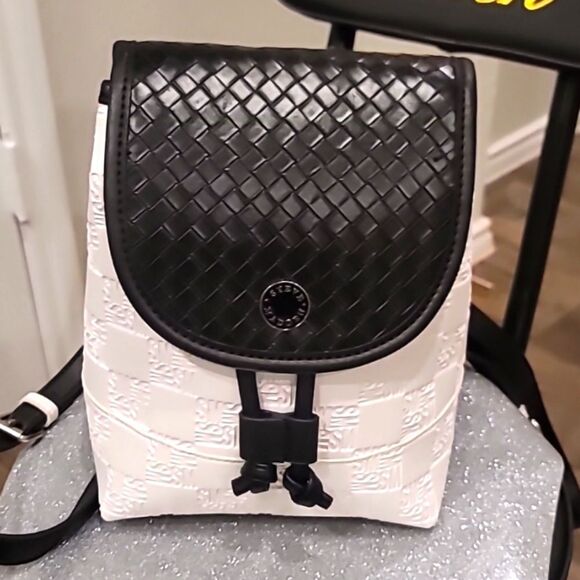 Steve Madden BSaraa Woven Logo Backpack